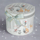 Cana din Portelan Craciun, in Cutie Rotunda Cadou, cu imprimeu Om de Zapada