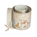 Cana din Portelan Craciun, in Cutie Rotunda Cadou, cu imprimeu Animalute