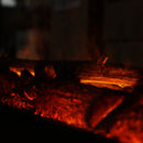 Вградена електрическа камина, черна, 3D пламъци с пара, звук, минималистичен дизайн, дистанционно управление