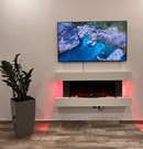 Електрическа камина с WI-FI, звук, дистанционно управление, 7 цвята и 5 нива на интензитет на пламъка