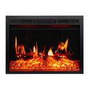 Вградена електрическа камина, със звук, 7 цвята, реалистични пламъци, черна