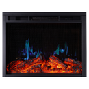 Вградена електрическа камина, със звук, 7 цвята, реалистични пламъци, черна