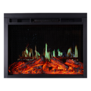 Вградена електрическа камина, със звук, 7 цвята, реалистични пламъци, черна
