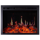 Вградена електрическа камина, със звук, 7 цвята, реалистични пламъци, черна