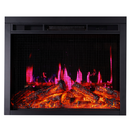 Вградена електрическа камина, със звук, 7 цвята, реалистични пламъци, черна