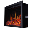 Вградена електрическа камина, със звук, 7 цвята, реалистични пламъци, черна