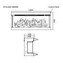 3D стенна електрическа камина със звук, WI-FI, 7 цвята, 125 см, Safecare