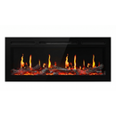 Semineu Electric Incorporabil Premium cu Ecran LCD HD, Flacari Ultra-Realiste, Sunet Autentic, Negru