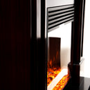 Електрическа камина от масивен дъб в винтидж кафяво, с дистанционно управление