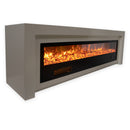 Електрическа камина от масивна бяла дъбова дървесина, дистанционно управление