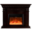 Електрическа камина от масивна дъбова дървесина, с винтидж модел, дистанционно управление