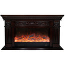 Електрическа камина от масивна дъбова дървесина с шарка, дистанционно управление