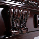 Електрическа камина от масивна дъбова дървесина с шарка, дистанционно управление