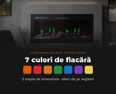 Built-in Electric Fireplace With Logs, with Sound, 7 colors, realistic flames
