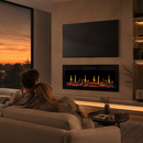 Built-in Electric Fireplace With Logs, with Sound, 7 colors, realistic flames