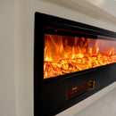 Електрическа камина от масивна бяла дъбова дървесина, дистанционно управление