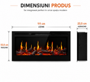Built-in Electric Fireplace With Logs, with Sound, 7 colors, realistic flames