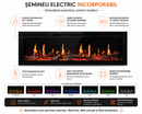 Built-in Electric Fireplace With Logs, with Sound, 7 colors, realistic flames