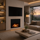 Panou Radiant cu Aspect Semineu si Proiectie Flacara LCD - Design Modern, 1700W