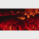 Вградена електрическа камина, черна, 3D пламъци с пара, звук, минималистичен дизайн, дистанционно управление