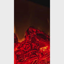 Електрическа камина от масивна дъбова дървесина, с винтидж модел, дистанционно управление