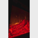 Електрическа камина от масивна дъбова дървесина, с винтидж модел, дистанционно управление