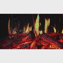 Вградена електрическа камина, със звук, 7 цвята, реалистични пламъци, черна