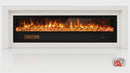 Electric Fireplace in Solid White Oak Wood, Remote Control