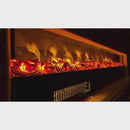 Електрическа камина от масивна бяла дъбова дървесина с шарка, дистанционно управление