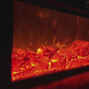 Вградена електрическа камина, 2 м, черна, минималистичен дизайн, дистанционно управление