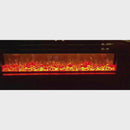 Вградена електрическа камина, 2 м, черна, минималистичен дизайн, дистанционно управление