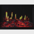 Вградена електрическа камина, със звук, 7 цвята, реалистични пламъци, черна
