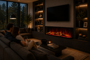 Semineu Electric Incorporabil 3D, Smart cu WiFi si Sunet Realist, 1800W, Sticla pe 3 laturi, 7 Culori Flacara, Telecomanda si Termostat 100cm – SAFECARE 4001