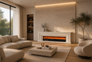 White Oak Solid Wood Electric Fireplace With Model, Remote Control