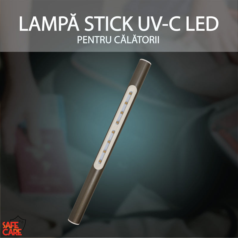 Lampa Dezinfectie Stick UV-C din Aluminiu pentru Calatorii, Safecare SFC-2005-N1S