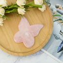 Piatra Gua Sha tip Fluture, pentru Masaj Facial, din Quartz Roz