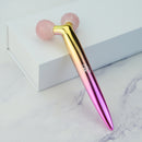 Roller Masaj Facial tip Y, din Quartz Roz