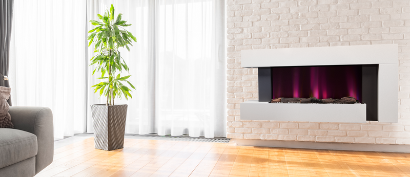 RESIGILAT - Semineu Electric cu Sunet, WI-FI incorporat, 7 culori si 5 nivele de intensitatee a flacarilor, cu Telecomanda si Termostat