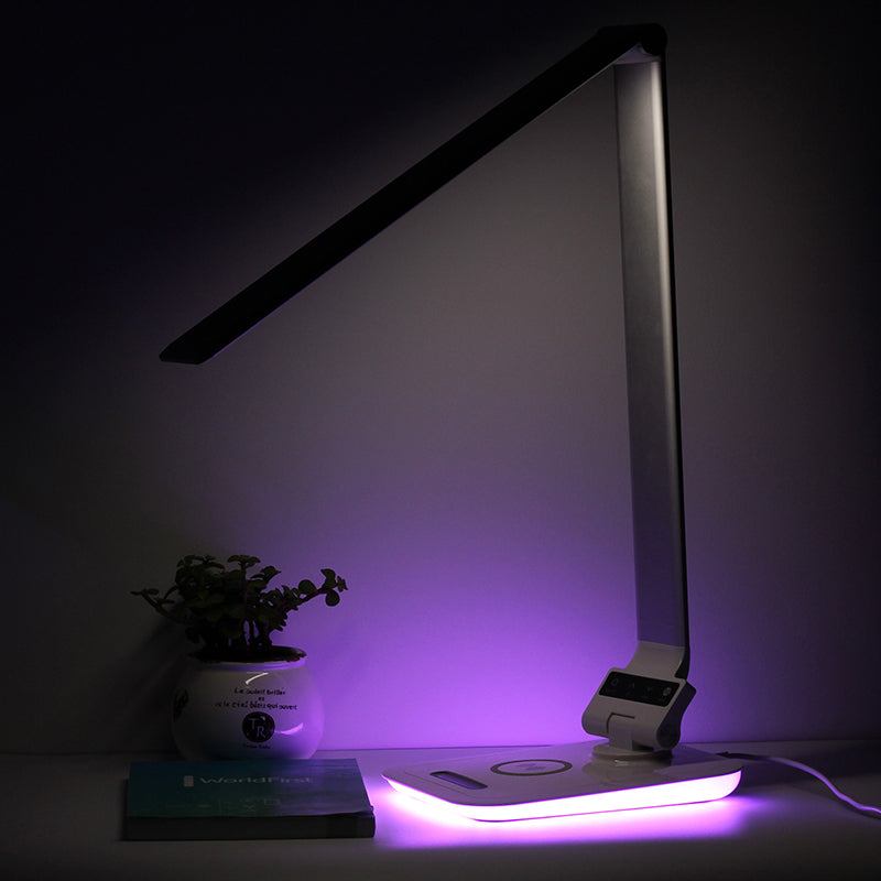 Lampa Birou LED, cu Incarcare Wireless, 3 Setari de Culoare si 4 Nivele de Intensitate