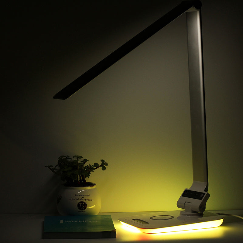 Lampa Birou LED, cu Incarcare Wireless, 3 Setari de Culoare si 4 Nivele de Intensitate