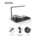 Lampa Birou LED, cu Incarcator Wireless, Boxa Bluetooth si Ceas Digital