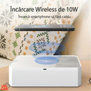 Caseta UVC Dezinfectanta, Multifunctionala, cu Capac Detasabil si Functie de Incarcare Wireless
