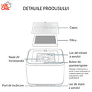 Purificator Aer cu raze UV si Filtru HEPA, 3W