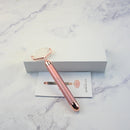 Roller Electric pentru Masaj Facial din Quartz Transparent, cu Vibratii