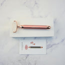 Roller Electric pentru Masaj Facial din Quartz Transparent, cu Vibratii