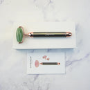 Roller Electric pentru Masaj Facial din Aventurin Verde