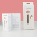 Roller Electric pentru Masaj Facial, 2 in 1, cu Vibratii, din Quartz Roz