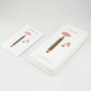 Roller Electric pentru Masaj Facial, 2 in 1, cu Vibratii, din Quartz Roz