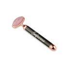 Roller Electric pentru Masaj Facial, 2 in 1, cu Vibratii, din Quartz Roz