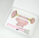Set for Facial Massage 3 in 1, made of Pink Quartz